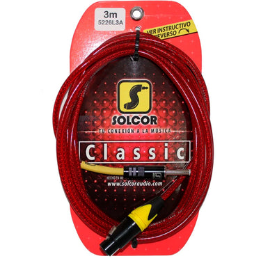 Cable Clasica Para Microfono Canon - Plug. 3 Mts. 5226l3a